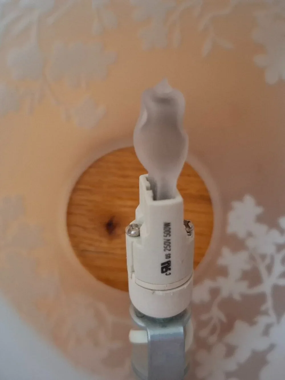 Vintage Ikea Knubbig Accent Table Lamp Light Cherry Blossoms Nightlight